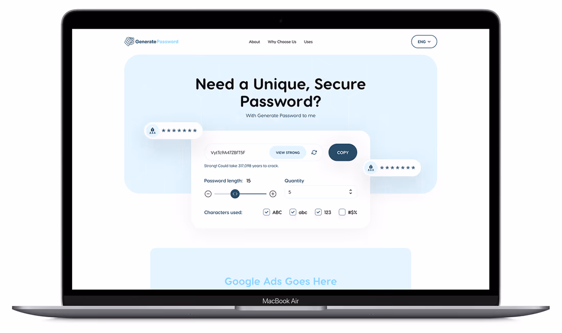 Generate Password To Me screenshot